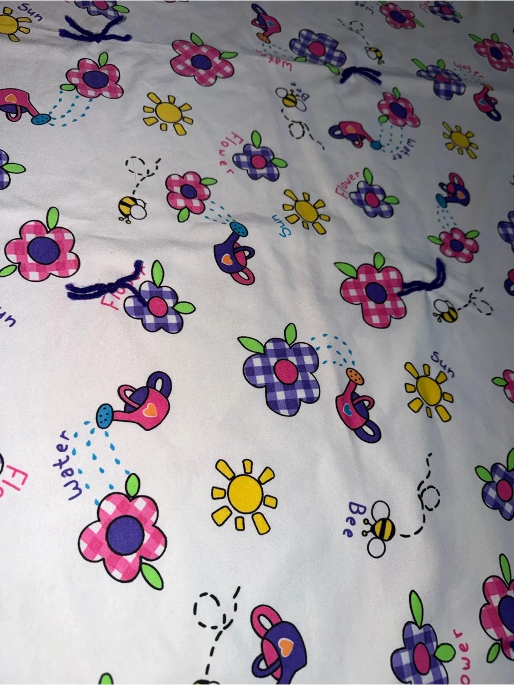 NEW Vintage Baby Toddler Quilt Patchwork Handmade Floral Butterfly Rainbow